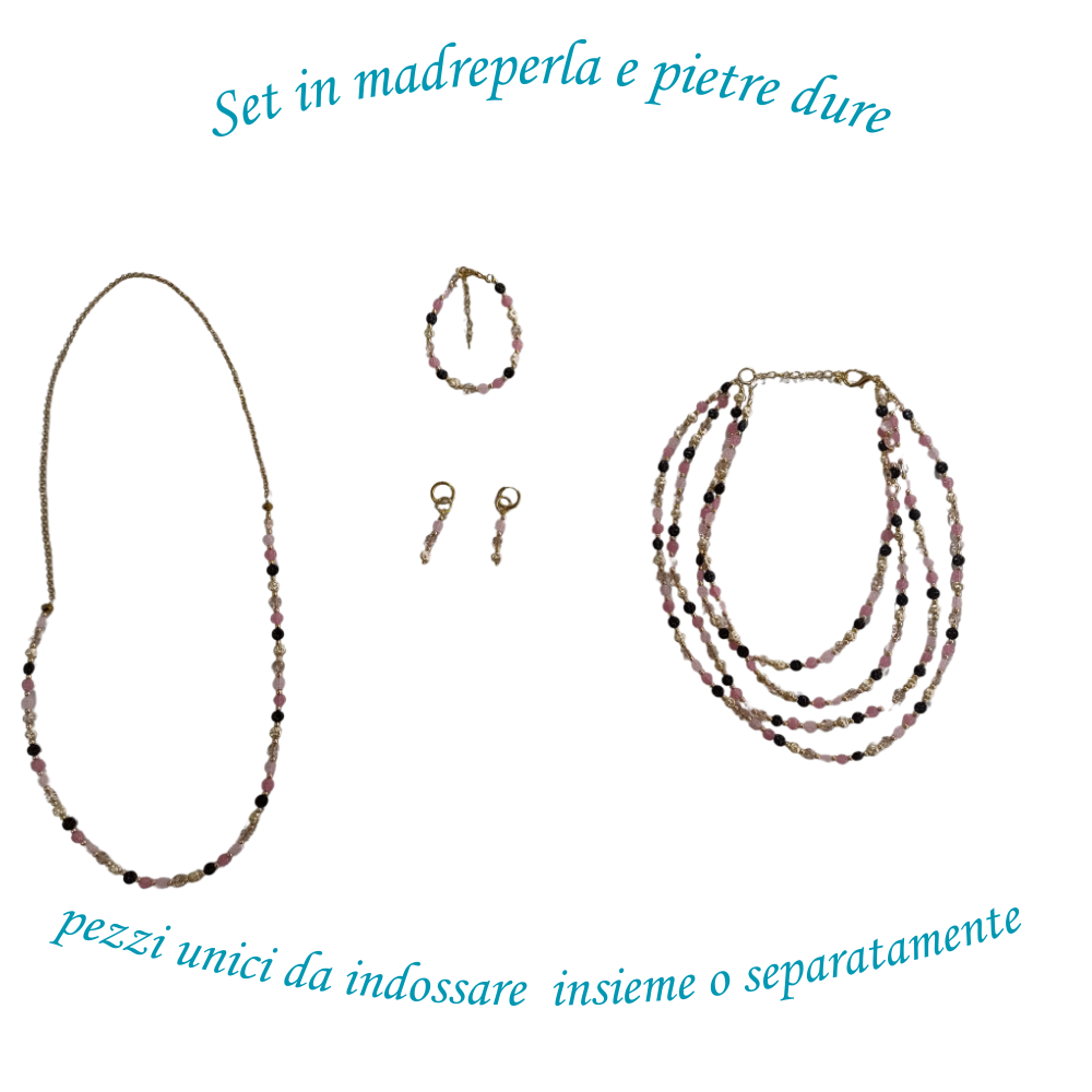 Set Abbinato Madreperla e pietre dure