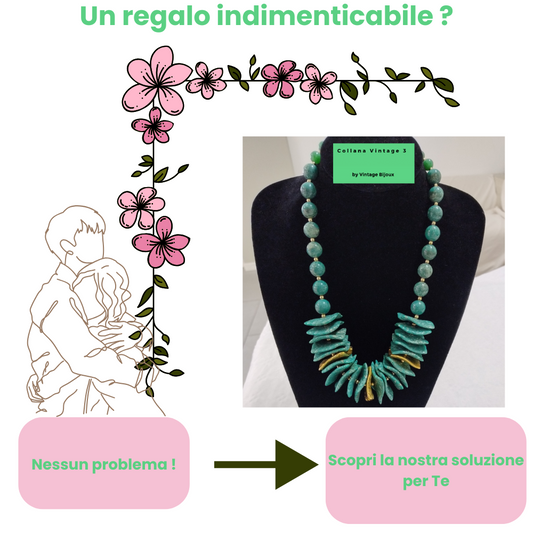 Collana vintage verde