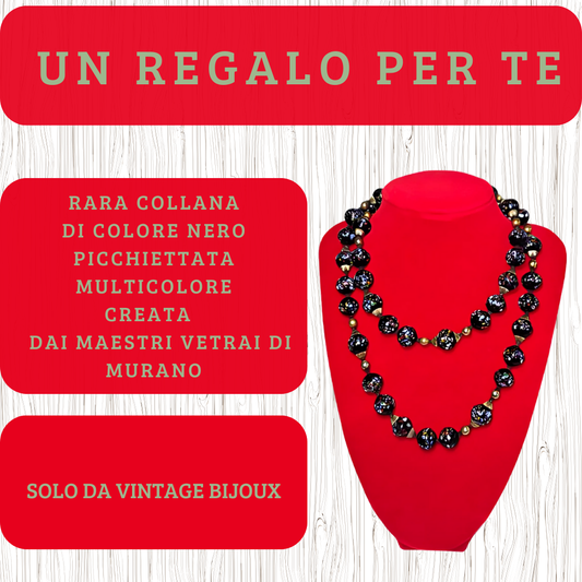murano picchiettata nera