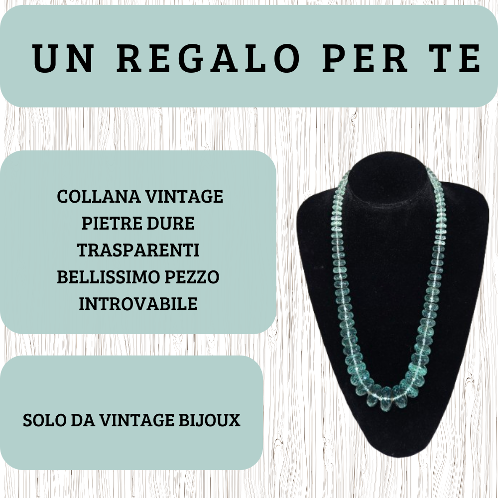 collana vintage pietre dure verdi