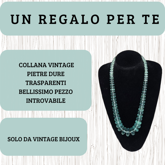 collana vintage pietre dure verdi