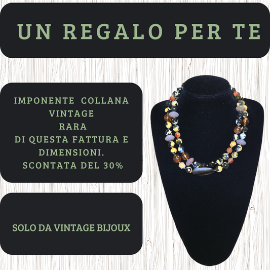 collana vintage multicolore 140