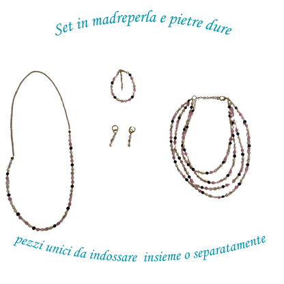 Set Abbinato Madreperla e pietre dure