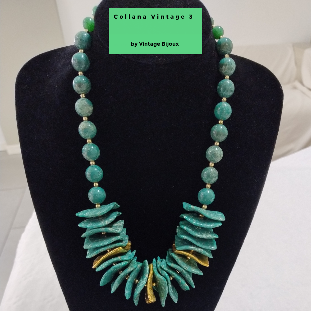 Collana vintage verde